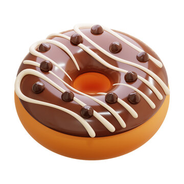 donut 3d icon illustration