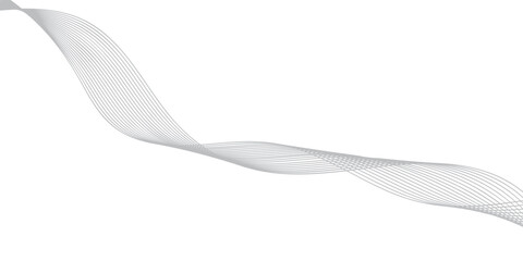 Fototapeta premium abstract white wave ribbon made of fine mesh, elegant flowing fabric, representing smooth movement and modern design, perfect for graphic resources and abstract art.