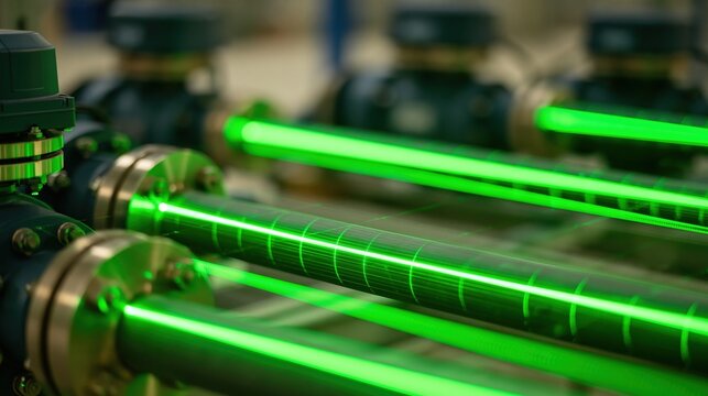 Green Laser Tubes in Industrial Setup