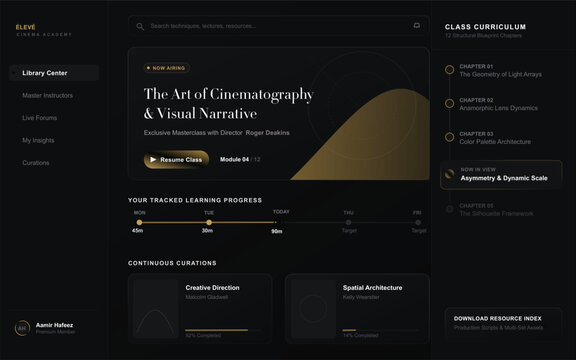 Luxury EdTech Masterclass Dashboard