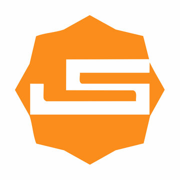 Abstract Geometric Logo with 'JS' Monogram