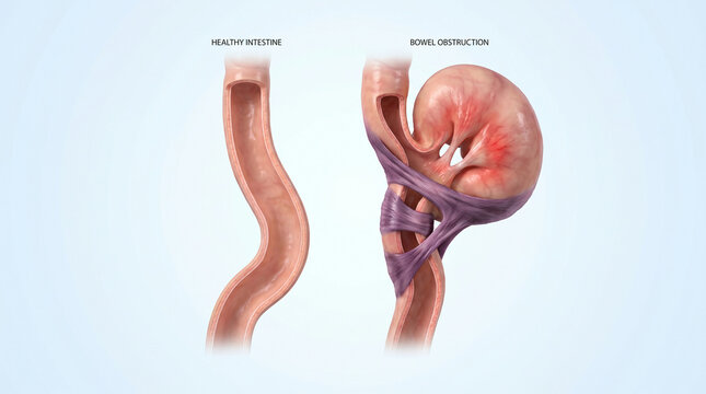 Bowel Obstruction and Intestinal Adhesions Healthy Intestine Anatomy