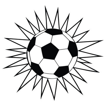  Football Sharp Long Spike Radial Explosion Star Burst for Sports Dramatic Impact Visual Athletic Poster Artwork Energetic Event Design