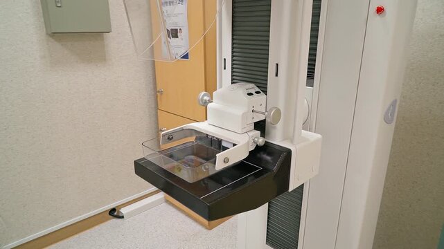 mammography x-ray machine in laboratory for screening breast cancer
