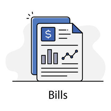 Financial invoice symbol for professional bill tracking and business payments