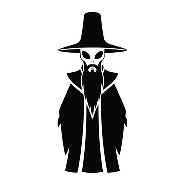 Illustration of a dark wizard character.