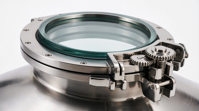 Hyperbaric Chamber Viewport Locking Mechanism Closeup
