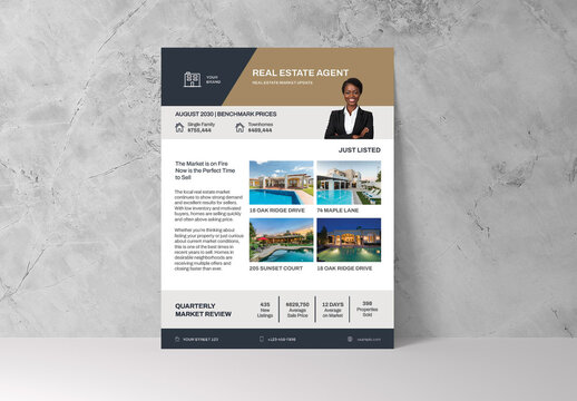 Modern Real Estate Market Update Flyer Template