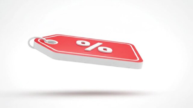 Discount Tag Floating in White Space