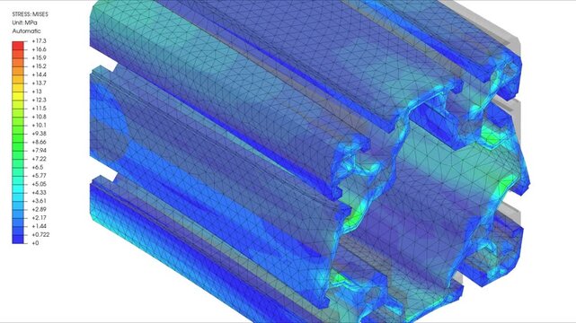 Mechanic simulation engineering - Stress and breakpoint analysis of Profile under force and moment conditions
