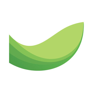 Abstract Green Wave Shape