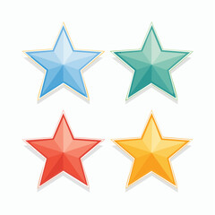 Obraz premium Four Colorful Stars