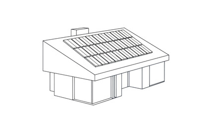 Modern House with Solar Panels on Roof - Clean Energy Concept © Lucianatakahashi