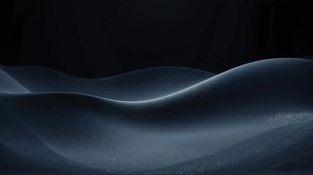 Silvery dark abstract dune sand ripple wave minimal. moody flowing fabric waves with sparkling