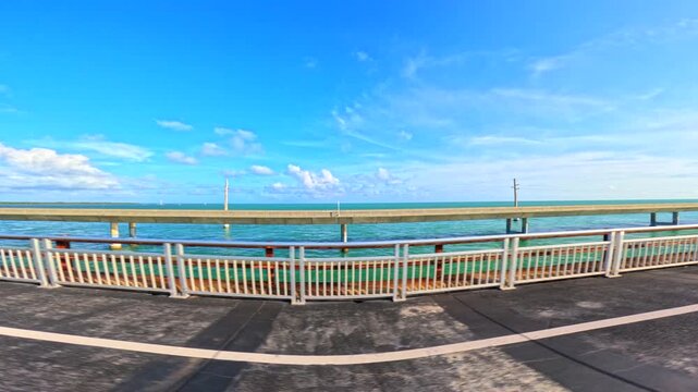 Seven Mile Bridge Florida Keys filmed from the heritage trail
