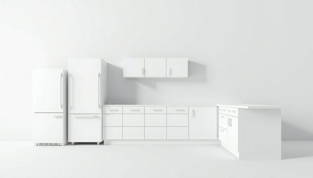 Modern white kitchen design