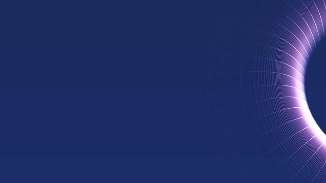 Purple grid tunnel abstract background for tech websites, 3d render seamless loop