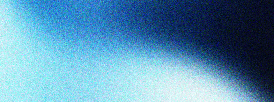 Vibrant blue grainy gradient background with luminous light leaks and heavy film noise texture for stylish tech presentation or creative web design.