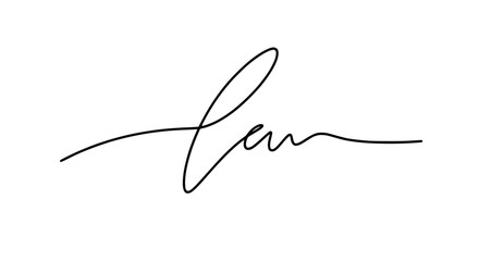 Obraz premium Elegant handwritten signature, simple calligraphy, artistic personal mark on white background.