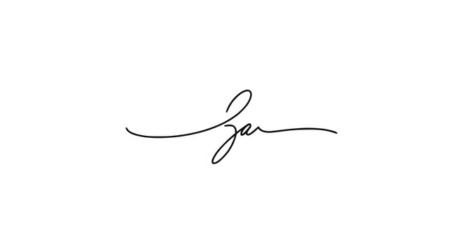 Elegant handwritten signature or name 'zan' in a flowing script on white background.