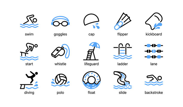 Swimming activities and equipment in pool facilities