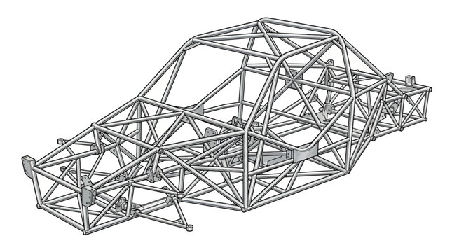 Car Chassis Metal Frame.