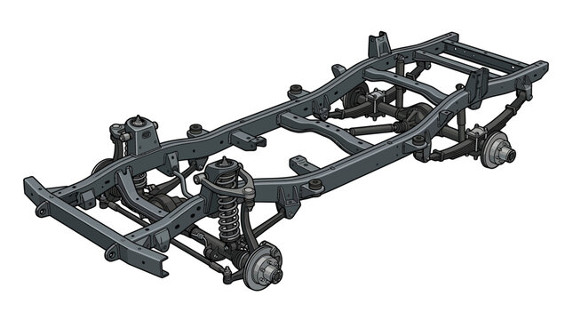 Car Chassis Metal Frame.
