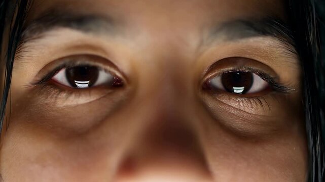 Extreme close up macro shot of human male eyes in high contrast detailed portrait studio photography style for medical ophthalmology clinic advertising vision correction banner