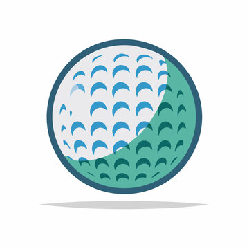 Stylized Golf Ball Illustration