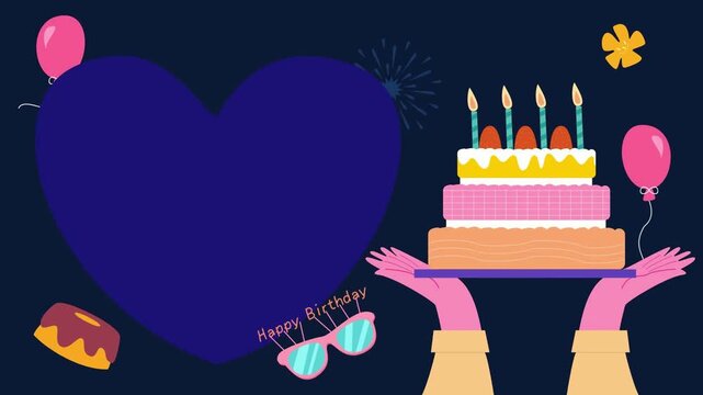 birthday cake with candles