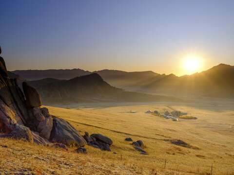 Sunrise in Gorchi Terelj National Park, Ulan Bator, Mongolia