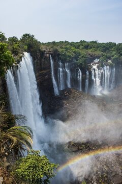Kalandula Falls with rainbow, Malanje province, Angola