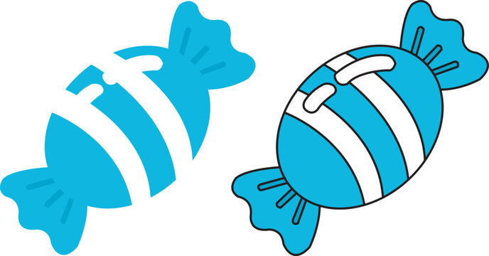 vector illustration of blue candy