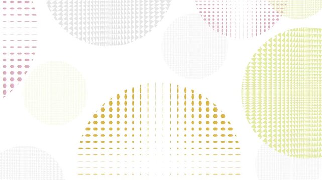 Abstract Geometric Pattern of Pastel Circles on White Background