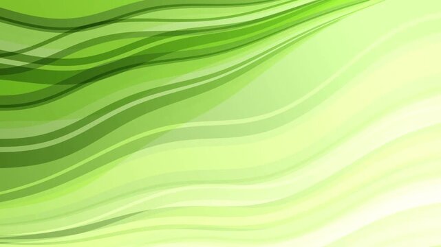 Abstract Green Flowing Wave Lines Background Animation