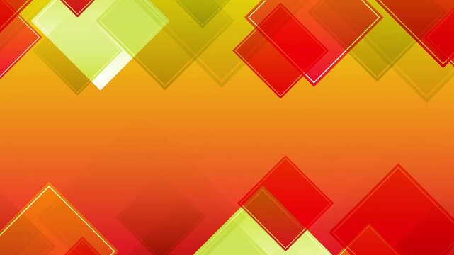 Vibrant Warm Tones Abstract Geometric Square Border Animation