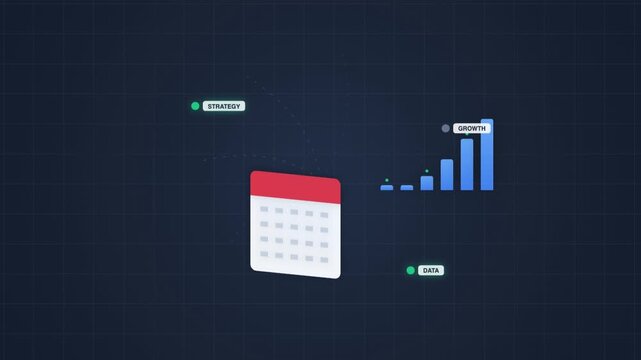 A calendar displays data with a bar chart nearby