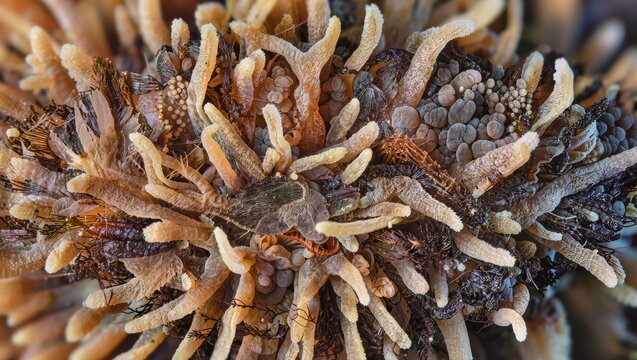 Macro Mold and Fungal Texture Background
