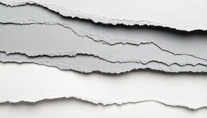 Fototapeta premium Abstract Background with Layers of Torn Grey Paper