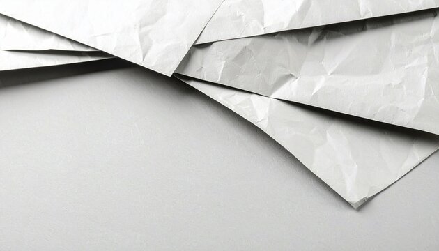 Abstract Background of Crumpled White Paper Sheets