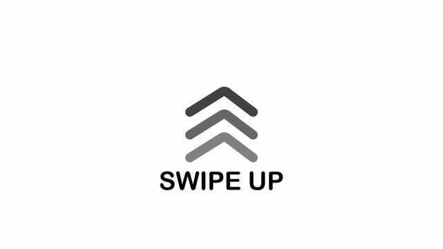 Dynamic swipe up animation for video templates. Animated 4K video