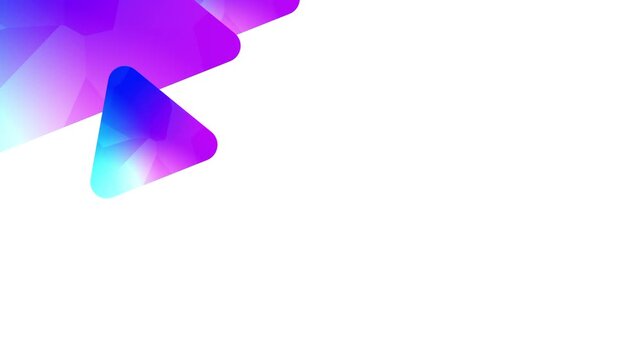 A sharp blue and purple gradient origami-style paper bird or shape on a white background resembling a modern brand identity icon