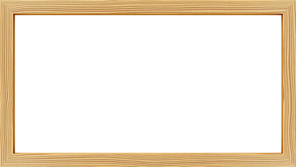 Naklejka premium Pine wood frame with premium texture, minimalist design for summer and lifestyle, transparent PNG background, versatile and elegant for photo framing, vacation advertising, hotels, and handcrafted woo