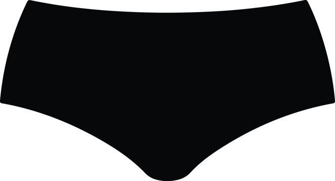 Silhouette design of female underwear panties isolated on white background vector