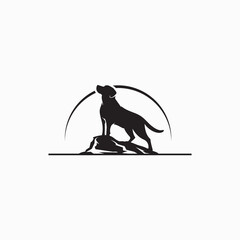 This logo features the silhouette of a wolf standing upright on a rock facing upwards, symbolizing strength, courage, leadership, and the spirit of freedom. © BayuPandu