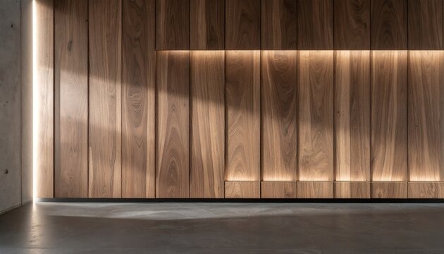 Moody low-key lighting on SHERA wood plank cladding, deep shadows between plank grooves, single soft key light from left, dramatic contrast
