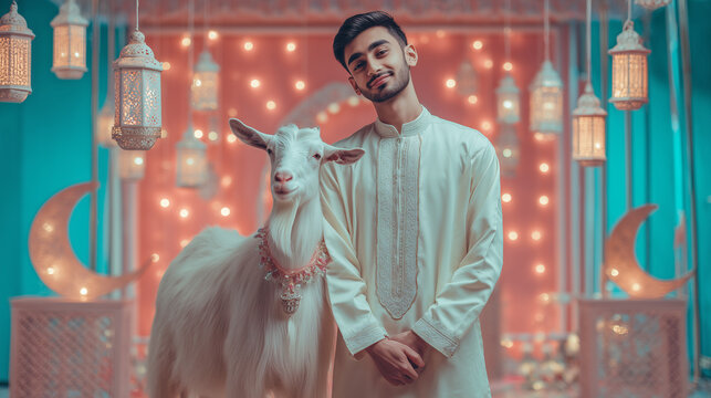 Royal Eid al-Adha Festival with Elegant Animals
Colorful Eid al-Adha Mubarak Animal Market Vibes
Traditional Eid al-Adha with Graceful Goats and Camels
