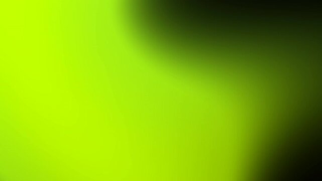 Bright neon lime green light leak overlay featuring smooth sweeping movement across dark background for modern cinematic transitions and elegant visual effects 4K UHD