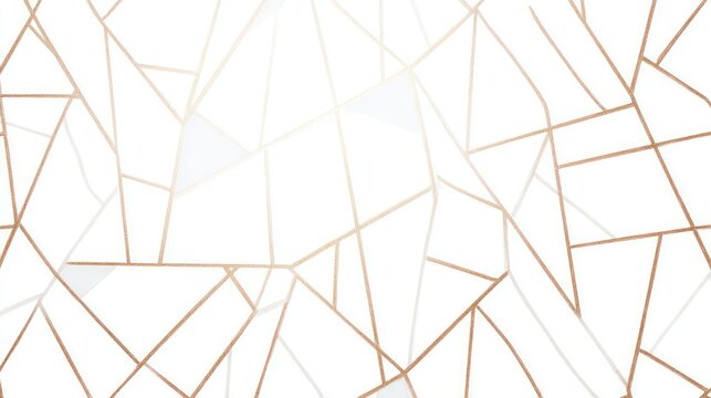 Geometric Pattern with White and Gold Lines.