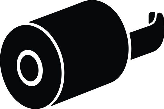 Silhouette design of a modern car ignition coil part component vector